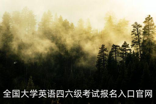 全國大學(xué)英語四六級考試報(bào)名入口官網(wǎng)