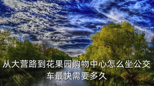從大營路到花果園購物中心怎么坐公交車最快需要多久