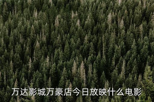 萬達影城萬豪店今日放映什么電影