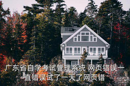 廣東省自學(xué)考試管理系統(tǒng) 網(wǎng)頁錯(cuò)誤一直錯(cuò)誤試了一天了網(wǎng)頁錯(cuò)