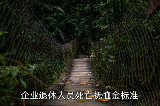 企業退休人員死亡撫恤金標準