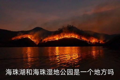 海珠湖和海珠濕地公園是一個地方嗎