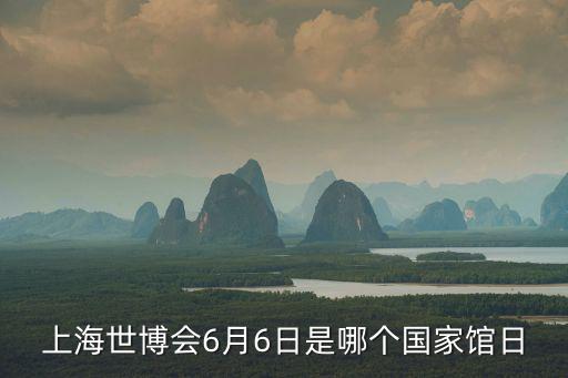 上海世博會6月6日是哪個國家館日