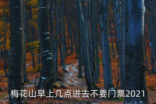 梅花山早上幾點進去不要門票2021