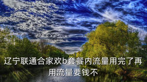 遼寧聯通合家歡b套餐內流量用完了再用流量要錢不