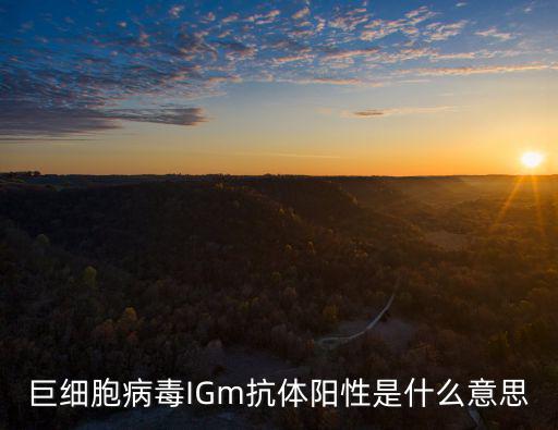 巨細胞病毒IGm抗體陽性是什么意思