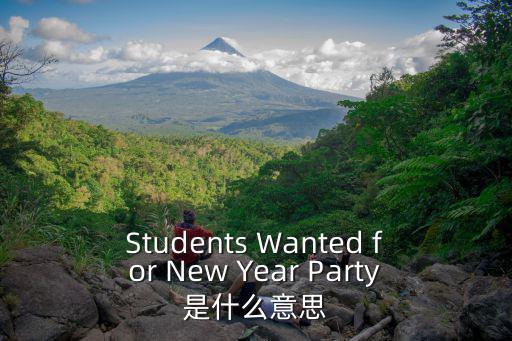 Students Wanted for New Year Party是什么意思