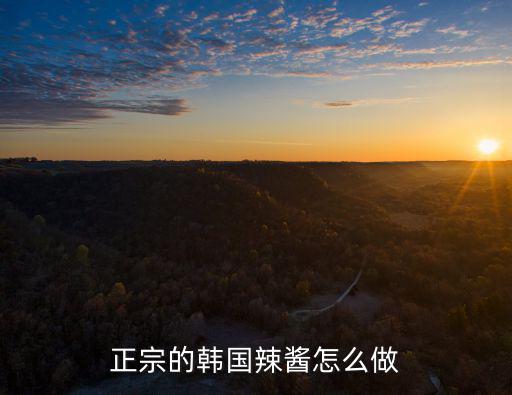 正宗的韓國(guó)辣醬怎么做