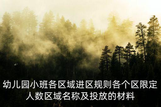 幼兒園小班各區(qū)域進(jìn)區(qū)規(guī)則各個(gè)區(qū)限定人數(shù)區(qū)域名稱(chēng)及投放的材料