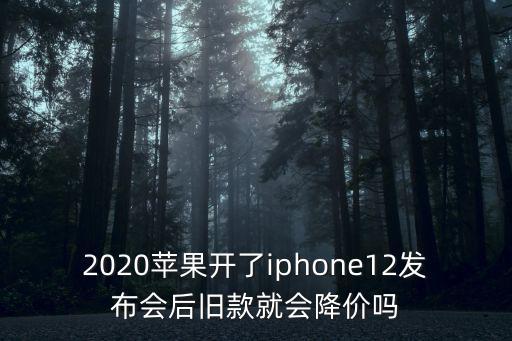 2020蘋果開了iphone12發布會后舊款就會降價嗎