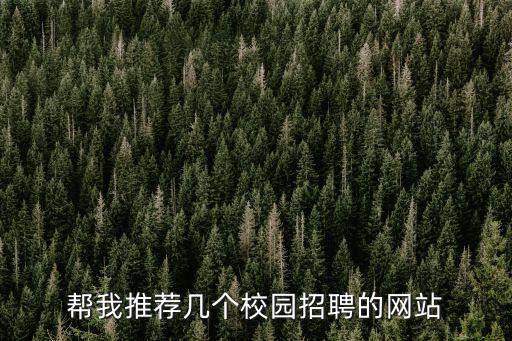 幫我推薦幾個(gè)校園招聘的網(wǎng)站