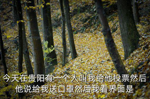 微信領口罩錢，今天在貴陽有一個人叫我給他投票然后他說給我送口罩然后我看界面是