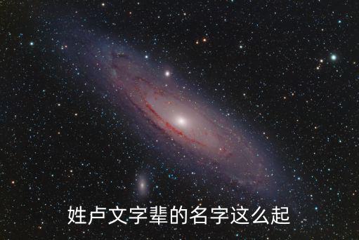 姓盧文字輩的名字這么起
