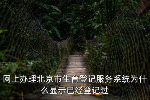 網上辦理北京市生育登記服務系統為什么顯示已經登記過