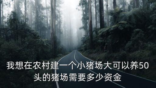 小豬農場，我想在農村建一個小豬場大可以養50頭的豬場需要多少資金