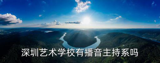 深圳藝術學校有播音主持系嗎