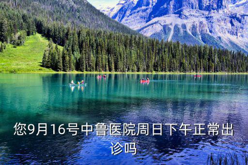 您9月16號中魯醫(yī)院周日下午正常出診嗎