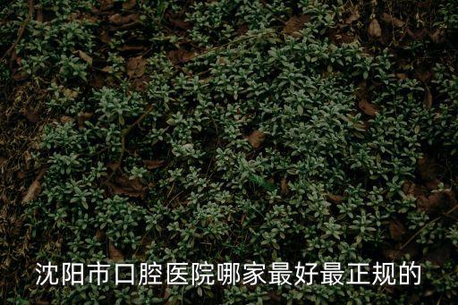 沈陽市口腔醫(yī)院哪家最好最正規(guī)的