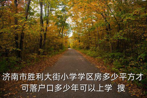 濟南市勝利大街小學學區房多少平方才可落戶口多少年可以上學  搜