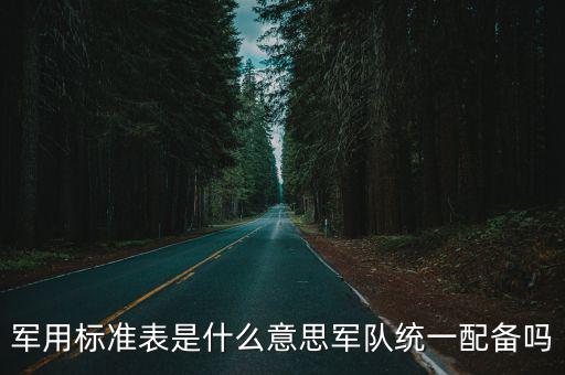 軍用標準表是什么意思軍隊統一配備嗎