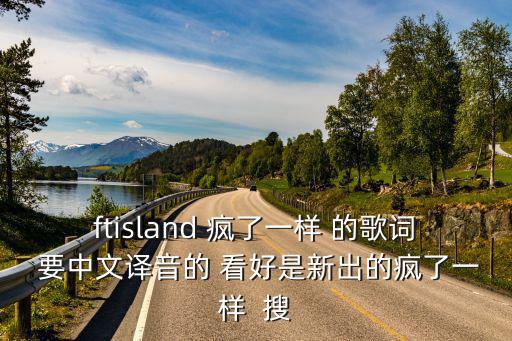 ftisland 瘋了一樣 的歌詞 要中文譯音的 看好是新出的瘋了一樣  搜