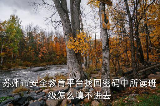 蘇州市安全教育平臺(tái)找回密碼中所讀班級(jí)怎么填不進(jìn)去
