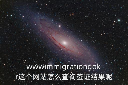 簽證查詢網站，wwwimmigrationgokr這個網站怎么查詢簽證結果呢