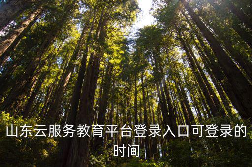 山東云服務(wù)教育平臺(tái)登錄入口可登錄的時(shí)間