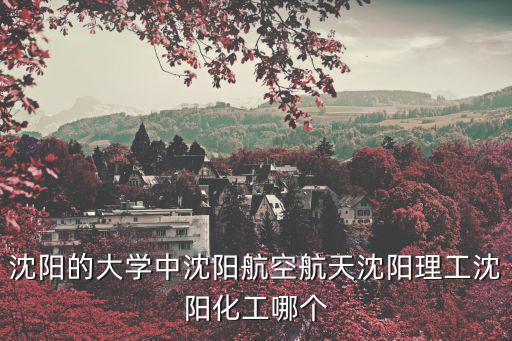 沈陽的大學中沈陽航空航天沈陽理工沈陽化工哪個