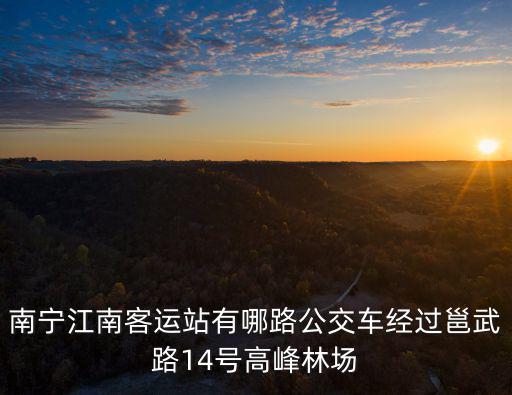 南寧江南客運站有哪路公交車經(jīng)過邕武路14號高峰林場