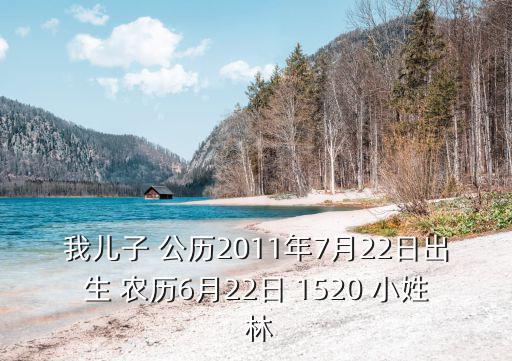 林長平，我兒子 公歷2011年7月22日出生 農(nóng)歷6月22日 1520 小姓 林