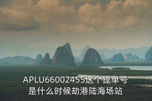 APLU66002455這個(gè)提單號(hào)是什么時(shí)候劫港陸海場(chǎng)站