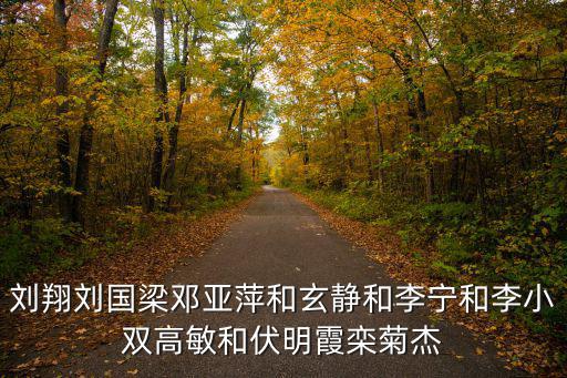 劉翔劉國梁鄧亞萍和玄靜和李寧和李小雙高敏和伏明霞欒菊杰