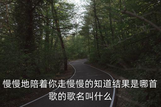 慢慢的陪著你走，慢慢的陪著你走原唱