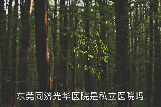 同濟光華醫院，東莞同濟光華醫院是公立醫院嗎