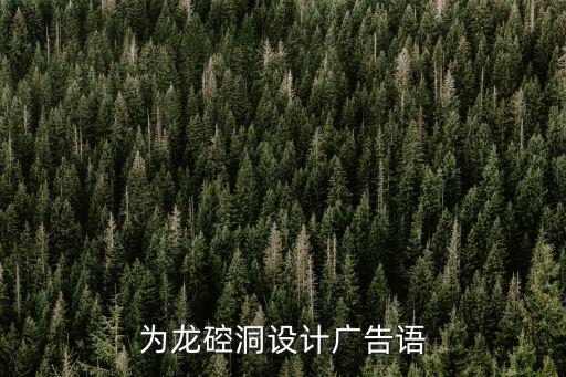 為龍硿洞設(shè)計(jì)廣告語