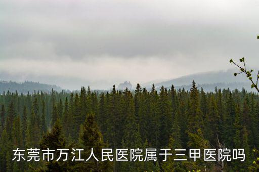 東莞市萬江人民醫(yī)院屬于三甲醫(yī)院嗎