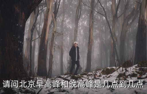 請問北京早高峰和晚高峰是幾點(diǎn)到幾點(diǎn)