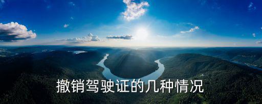 撤銷駕駛證，撤銷駕駛證的幾種情況