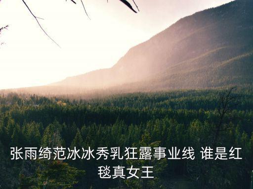 張雨綺范冰冰秀乳狂露事業線 誰是紅毯真女王