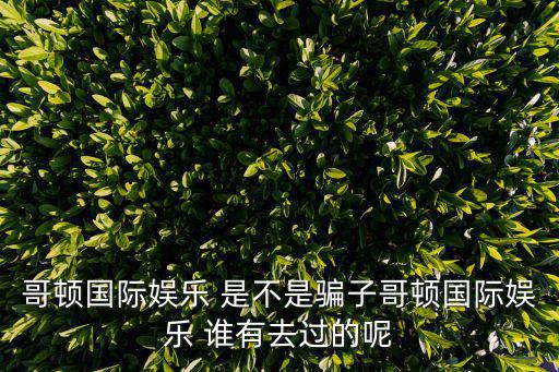 哥頓國(guó)際娛樂 是不是騙子哥頓國(guó)際娛樂 誰(shuí)有去過的呢
