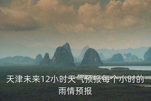 天津未來12小時天氣預報每個小時的雨情預報