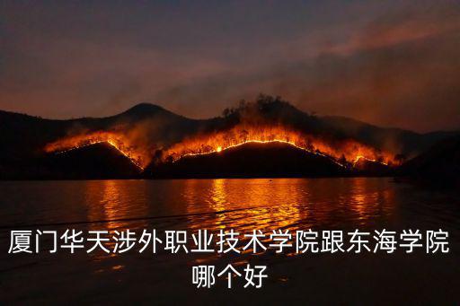 廈門華天涉外職業技術學院跟東海學院哪個好