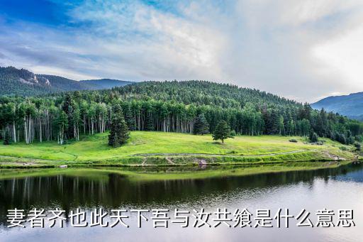 妻者齊也此天下吾與汝共饗是什么意思