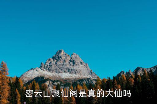聚仙閣，密云山聚仙閣是真的大仙嗎