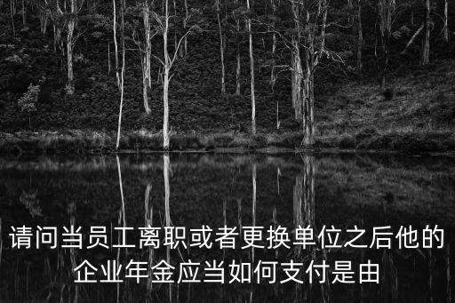 請(qǐng)問(wèn)當(dāng)員工離職或者更換單位之后他的企業(yè)年金應(yīng)當(dāng)如何支付是由