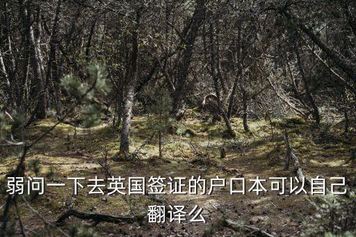 弱問(wèn)一下去英國(guó)簽證的戶口本可以自己翻譯么