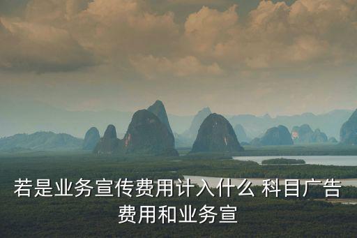 若是業(yè)務(wù)宣傳費用計入什么 科目廣告費用和業(yè)務(wù)宣