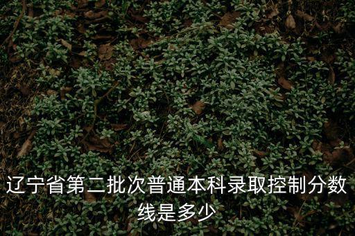 遼寧省第二批次普通本科錄取控制分數線是多少
