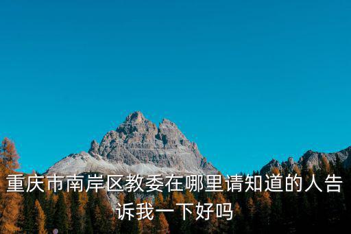 重慶市南岸區(qū)教委在哪里請知道的人告訴我一下好嗎